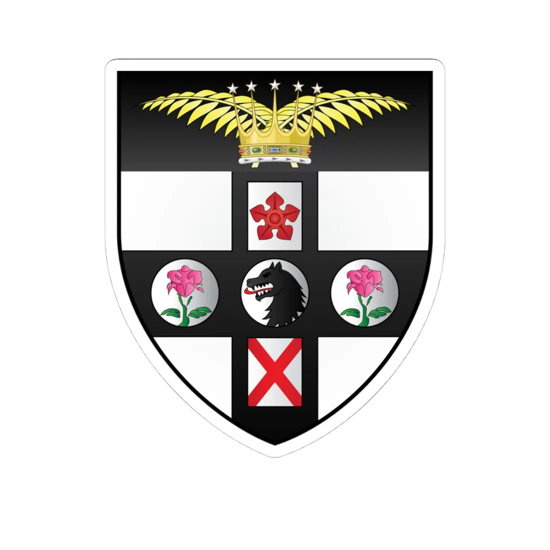 Campion Hall Oxford Coat Of Arms (England) (Coat of Arms) STICKER Vinyl Kiss-Cut Decal 4 Inch White - The Sticker Space