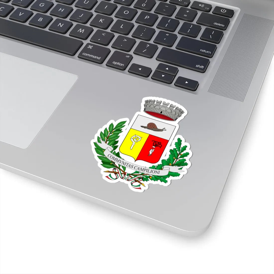 Campione dItalia-Stemma-Coronamenti (Italy) (Coat of Arms) STICKER Vinyl Kiss-Cut Decal - The Sticker Space