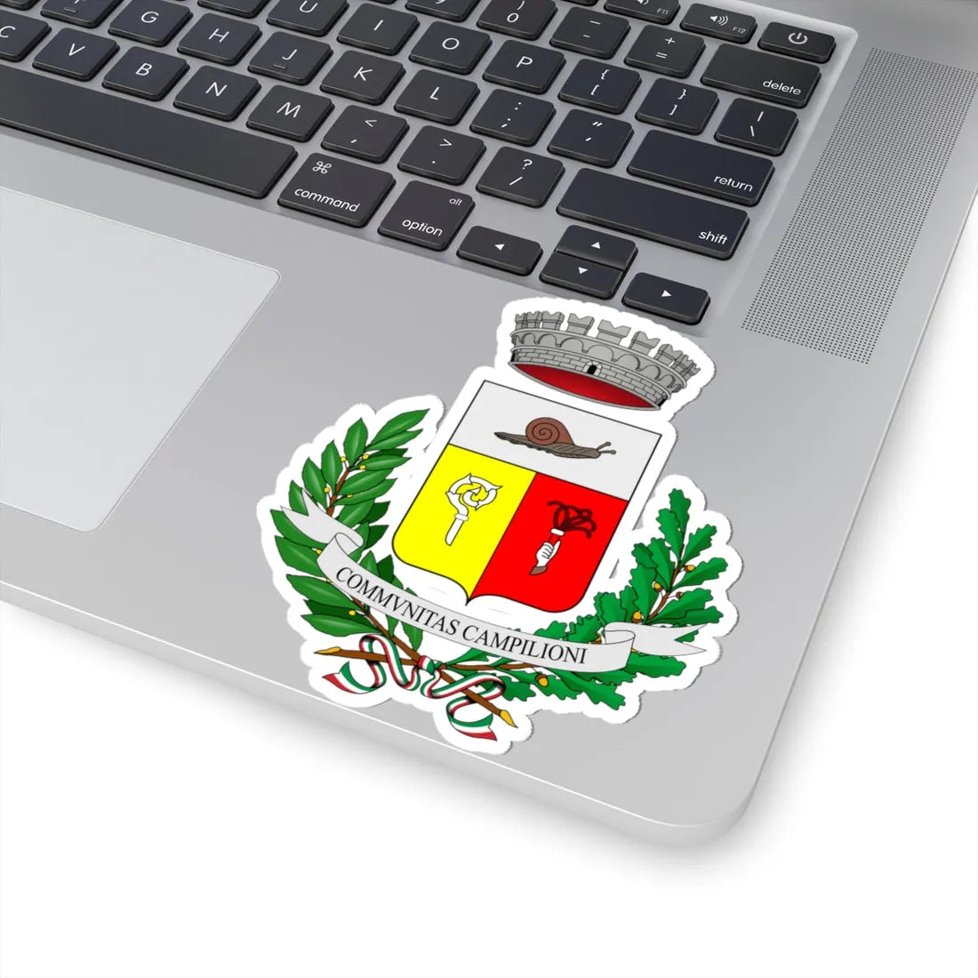 Campione dItalia-Stemma-Coronamenti (Italy) (Coat of Arms) STICKER Vinyl Kiss-Cut Decal - The Sticker Space