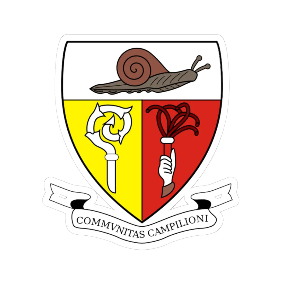 Campione dItalia-Stemma (Italy) (Coat of Arms) STICKER Vinyl Kiss-Cut Decal - The Sticker Space