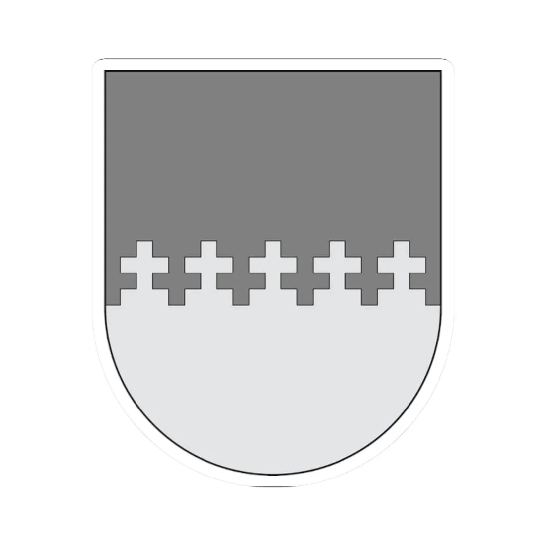 Campo - cortado almenado en cruces (Spain) (Coat of Arms) STICKER Vinyl Kiss-Cut Decal 2 Inch White - The Sticker Space