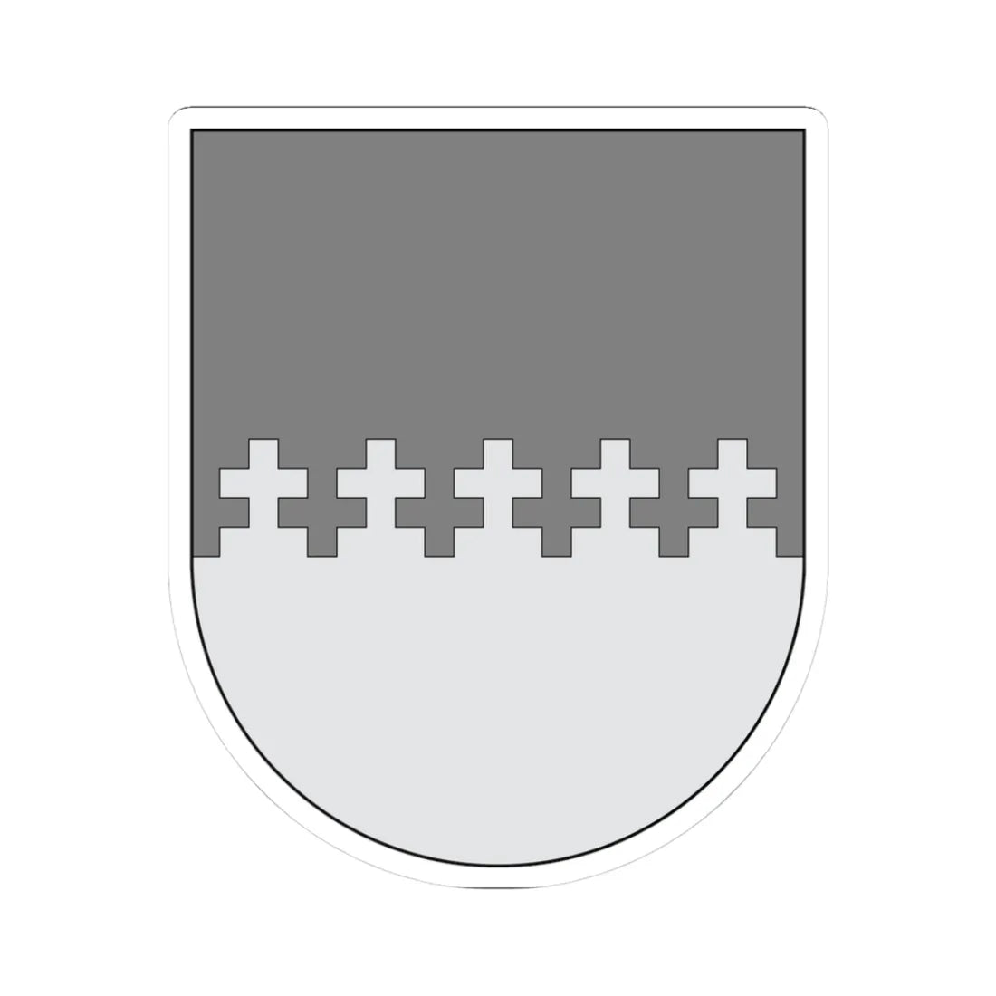 Campo - cortado almenado en cruces (Spain) (Coat of Arms) STICKER Vinyl Kiss-Cut Decal 3 Inch White - The Sticker Space