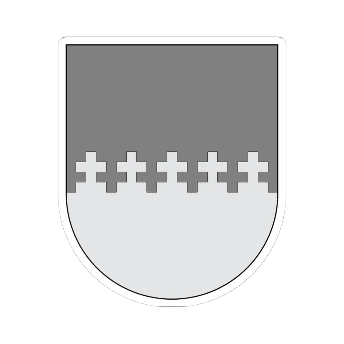 Campo - cortado almenado en cruces (Spain) (Coat of Arms) STICKER Vinyl Kiss-Cut Decal 4 Inch White - The Sticker Space