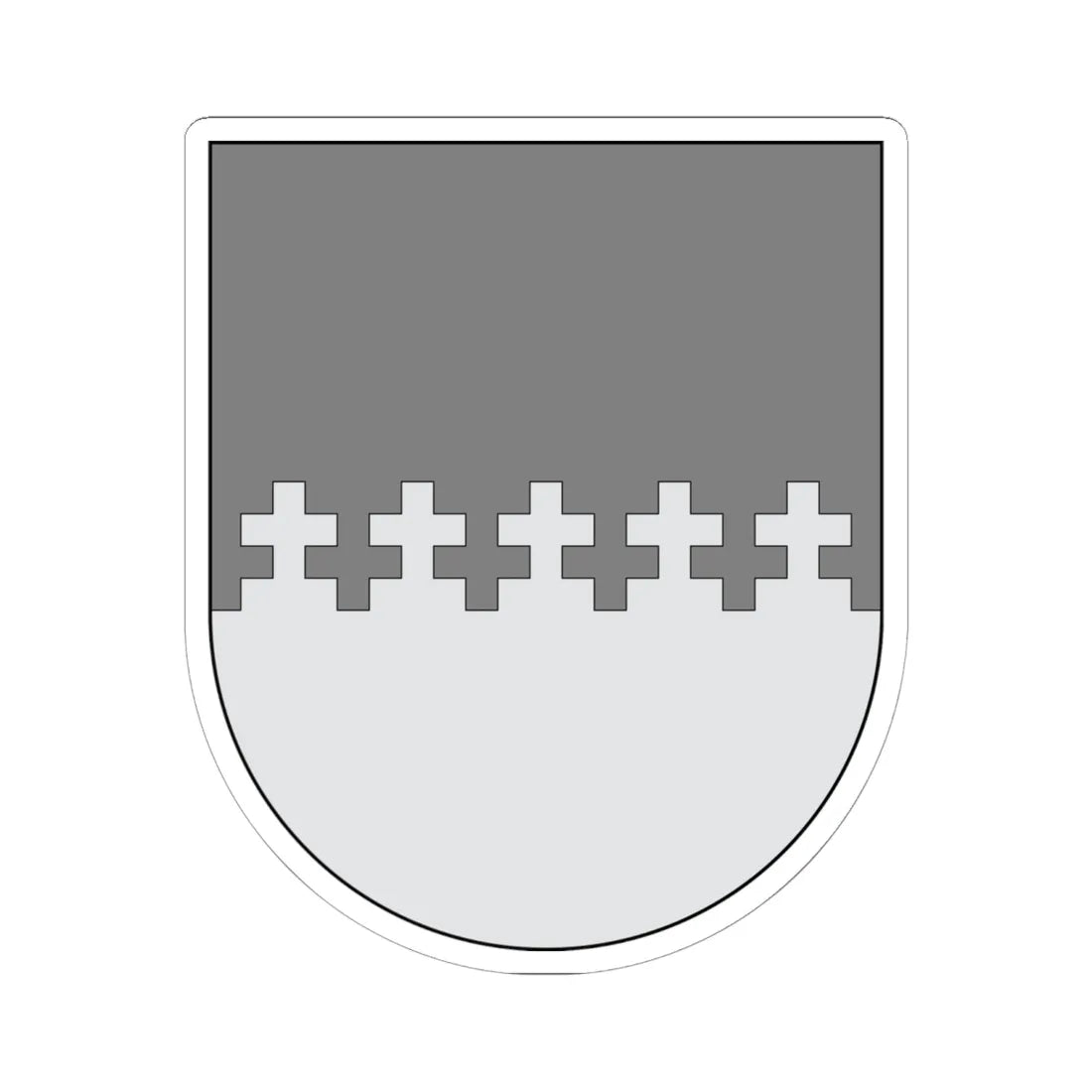 Campo - cortado almenado en cruces (Spain) (Coat of Arms) STICKER Vinyl Kiss-Cut Decal - The Sticker Space