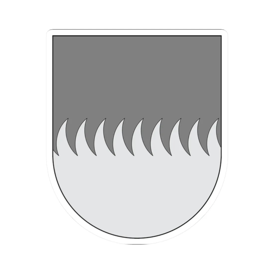 Campo - cortado en dientes de dragón (Spain) (Coat of Arms) STICKER Vinyl Kiss-Cut Decal 2 Inch White - The Sticker Space