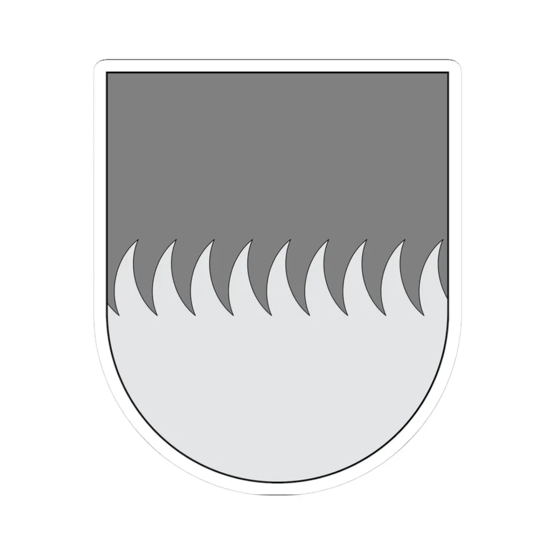 Campo - cortado en dientes de dragón (Spain) (Coat of Arms) STICKER Vinyl Kiss-Cut Decal 3 Inch White - The Sticker Space