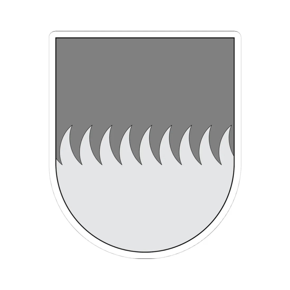 Campo - cortado en dientes de dragón (Spain) (Coat of Arms) STICKER Vinyl Kiss-Cut Decal 4 Inch White - The Sticker Space