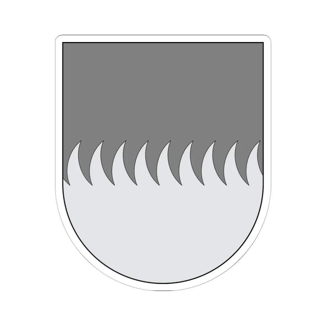 Campo - cortado en dientes de dragón (Spain) (Coat of Arms) STICKER Vinyl Kiss-Cut Decal 6 Inch White - The Sticker Space