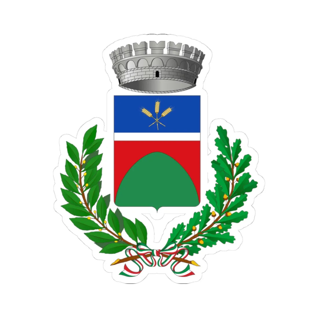 Campofranco-Stemma (Italy) (Coat of Arms) STICKER Vinyl Kiss-Cut Decal 3 Inch White - The Sticker Space