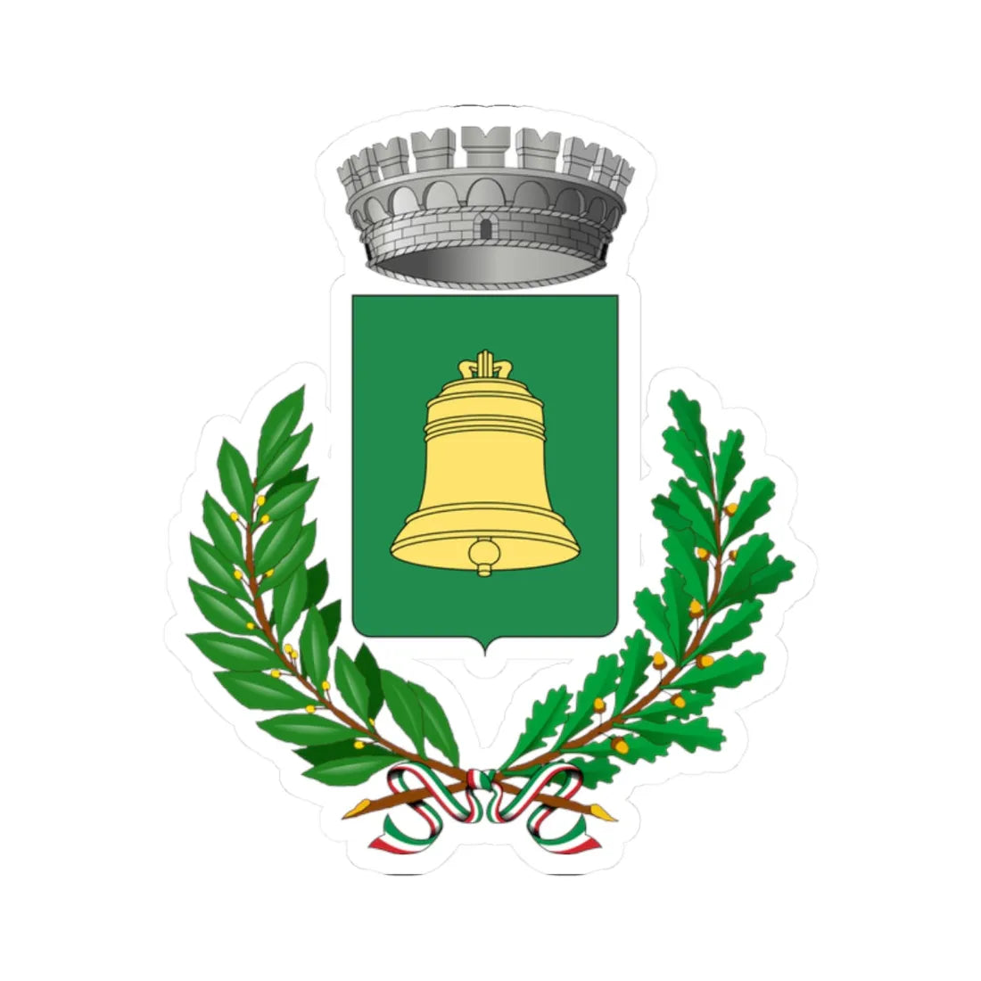 Camposano-Stemma (Italy) (Coat of Arms) STICKER Vinyl Kiss-Cut Decal 2 Inch White - The Sticker Space