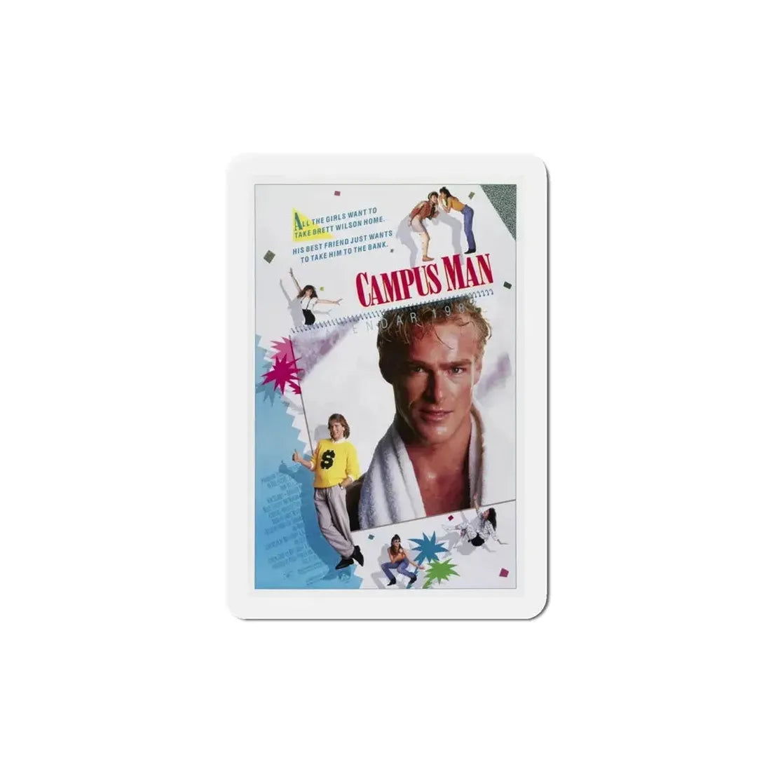 Campus Man 1987 Movie Poster Refrigerator Magnet - The Sticker Space