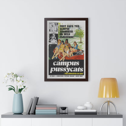 CAMPUS PUSSYCATS 1973 - Framed Movie Poster-The Sticker Space