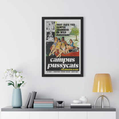 CAMPUS PUSSYCATS 1973 - Framed Movie Poster-The Sticker Space