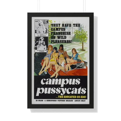 CAMPUS PUSSYCATS 1973 - Framed Movie Poster - The Sticker Space