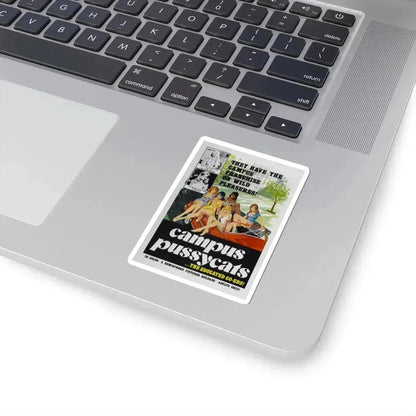 CAMPUS PUSSYCATS 1973 Movie Poster - STICKER Vinyl Kiss-Cut Decal - The Sticker Space