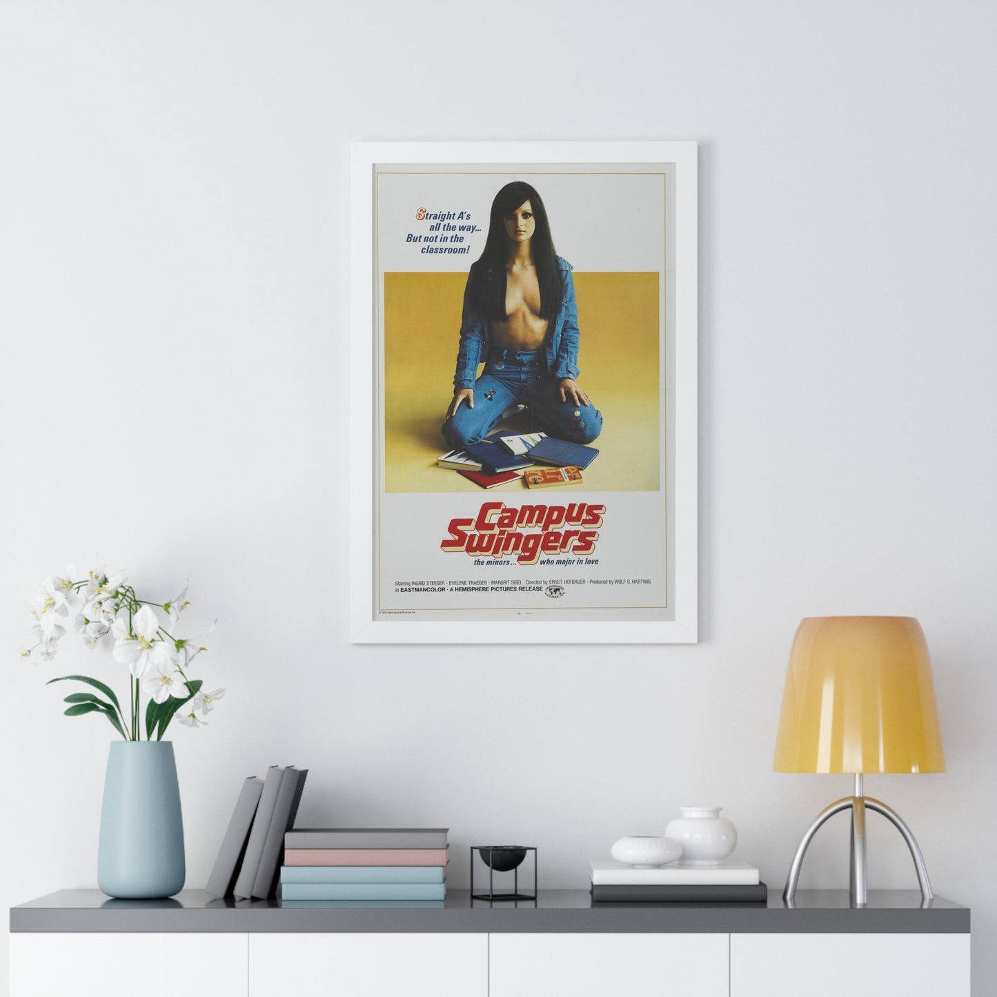 CAMPUS SWINGERS 1972 - Framed Movie Poster-The Sticker Space