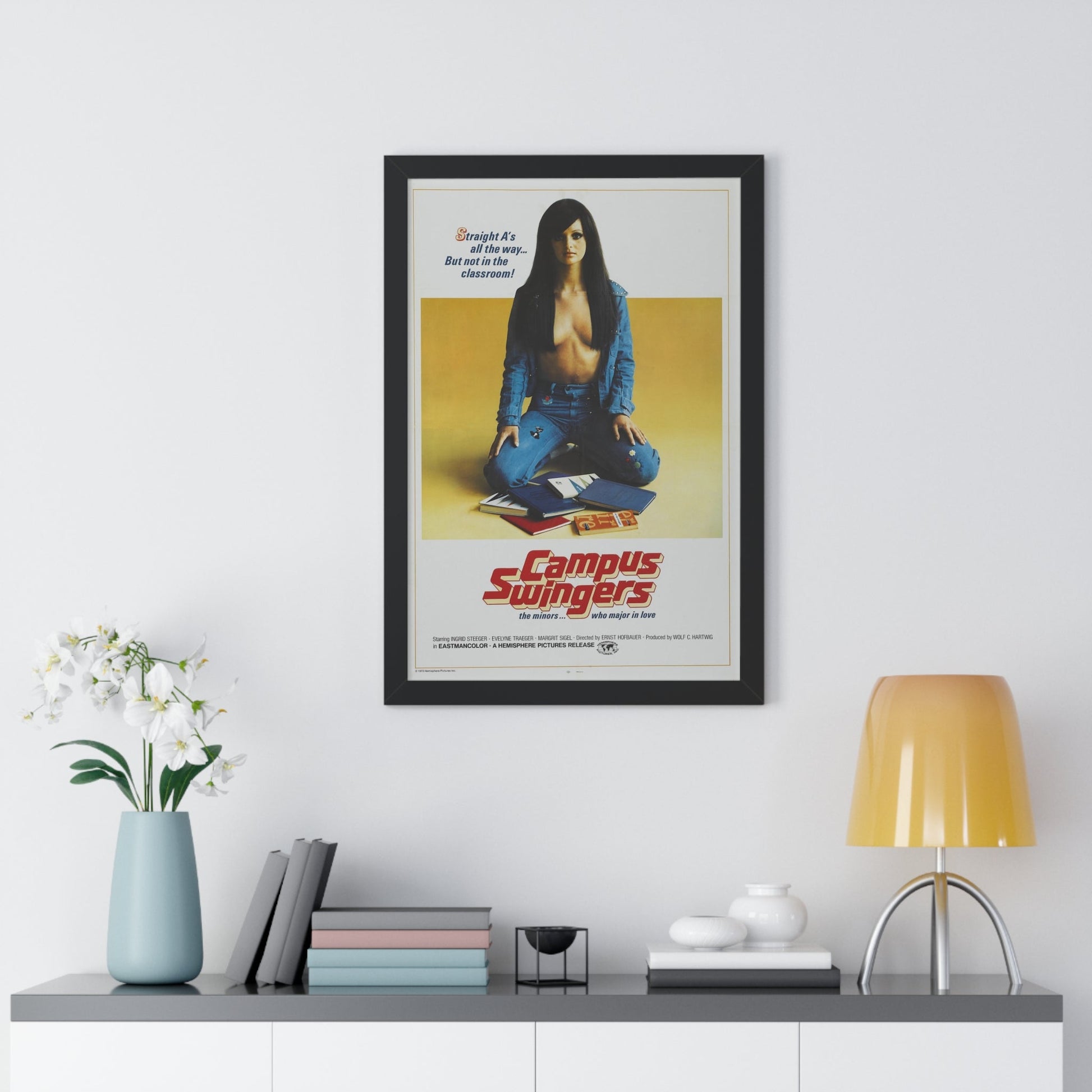 CAMPUS SWINGERS 1972 - Framed Movie Poster-The Sticker Space