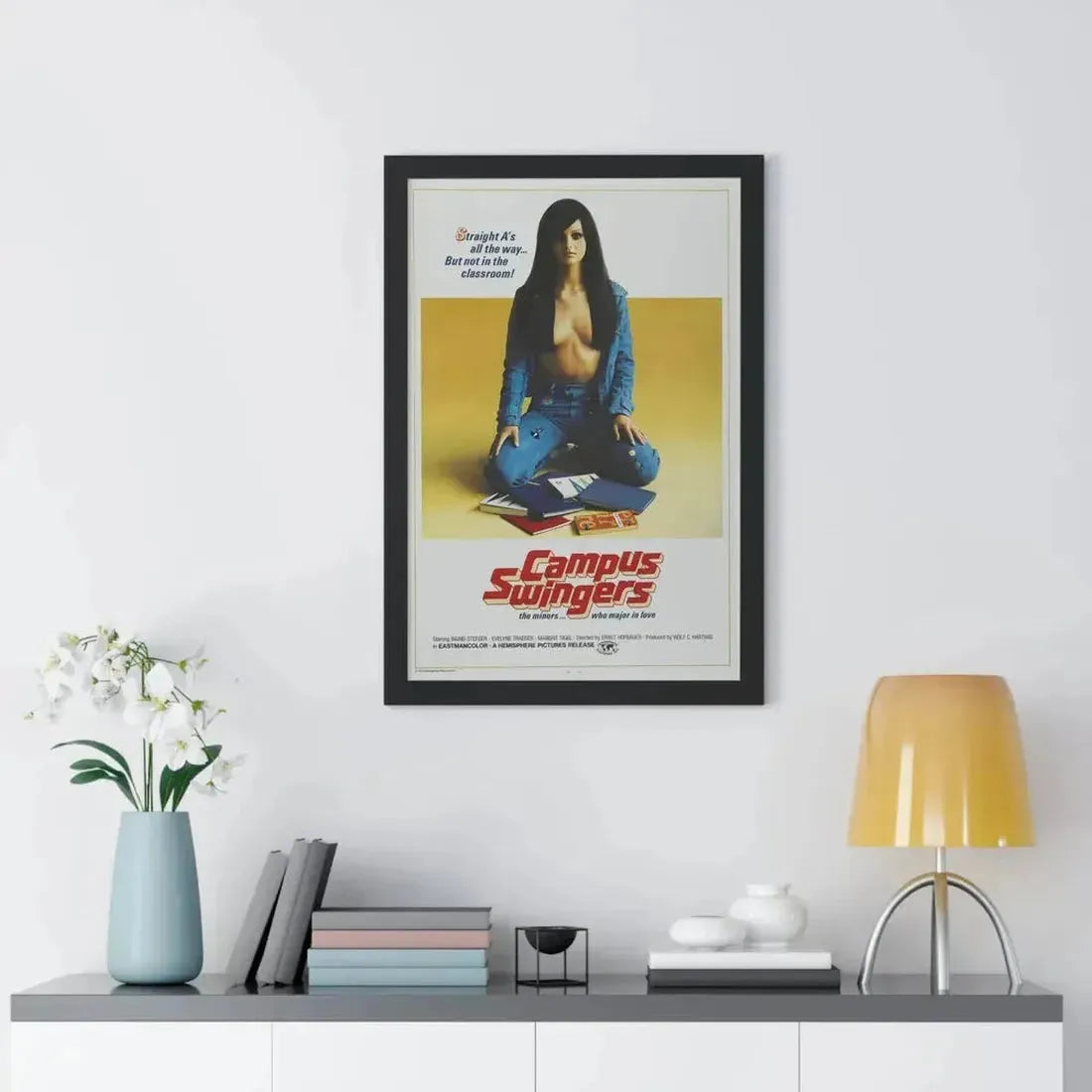 CAMPUS SWINGERS 1972 - Framed Movie Poster - The Sticker Space
