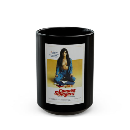 CAMPUS SWINGERS 1972 Movie Poster - Black Coffee Mug-15oz-The Sticker Space