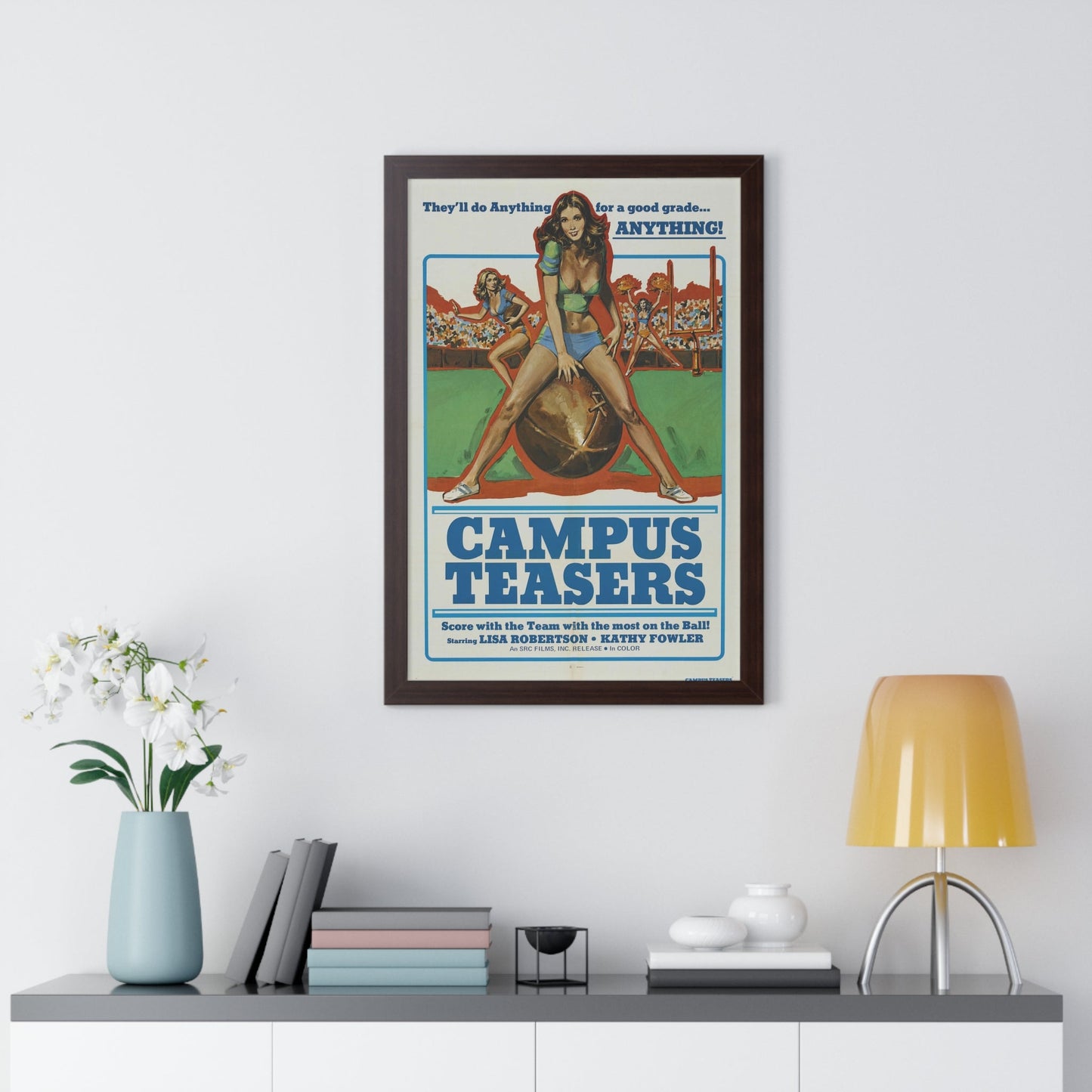 CAMPUS TEASERS 1970 - Framed Movie Poster-The Sticker Space