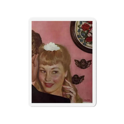 Can she Bake a Cherry Pie, Ladies' Home Journal, December 1941 (Magazine Illustration) Refrigerator Magnet - The Sticker Space