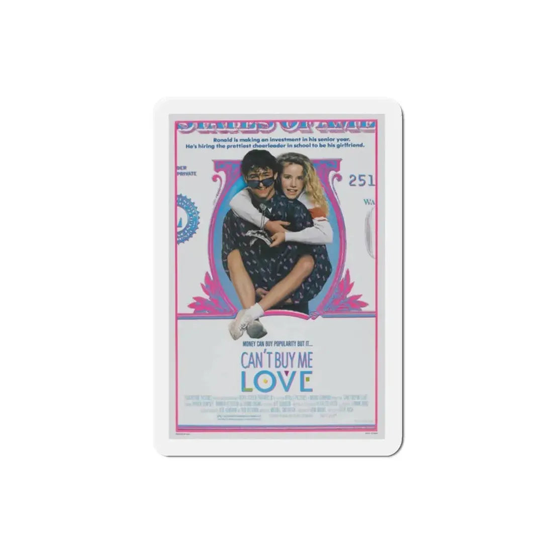 Can't Buy Me Love 1987 Movie Poster Refrigerator Magnet 2 Inch - The Sticker Space