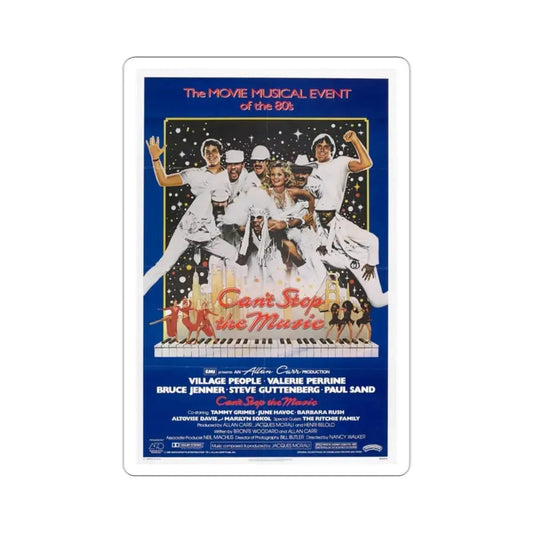 Can't Stop the Music 1980 Movie Poster STICKER Vinyl Die-Cut Decal 2 Inch - The Sticker Space