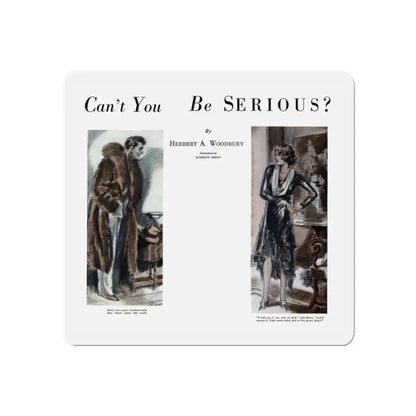 Can't You Be Serious (1), Smart Set Magazine, February 1930 (Magazine Illustration) Refrigerator Magnet - The Sticker Space