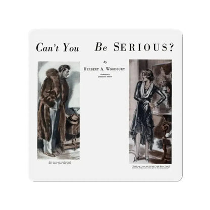 Can't You Be Serious (1), Smart Set Magazine, February 1930 (Magazine Illustration) Refrigerator Magnet - The Sticker Space