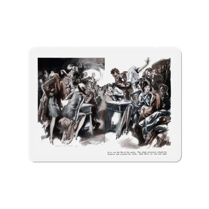 Can't You Be Serious (2), Smart Set Magazine, February 1930 (Magazine Illustration) Refrigerator Magnet 3 Inch - The Sticker Space