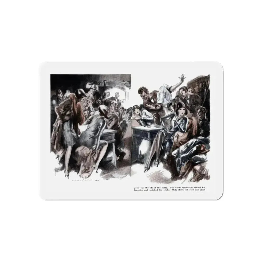 Can't You Be Serious (2), Smart Set Magazine, February 1930 (Magazine Illustration) Refrigerator Magnet - The Sticker Space