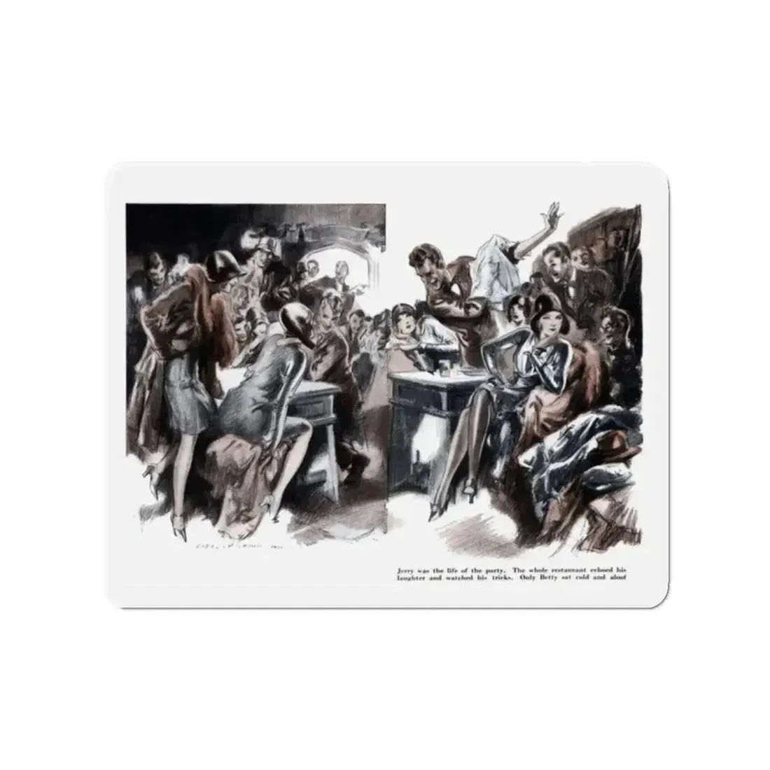 Can't You Be Serious (2), Smart Set Magazine, February 1930 (Magazine Illustration) Refrigerator Magnet - The Sticker Space