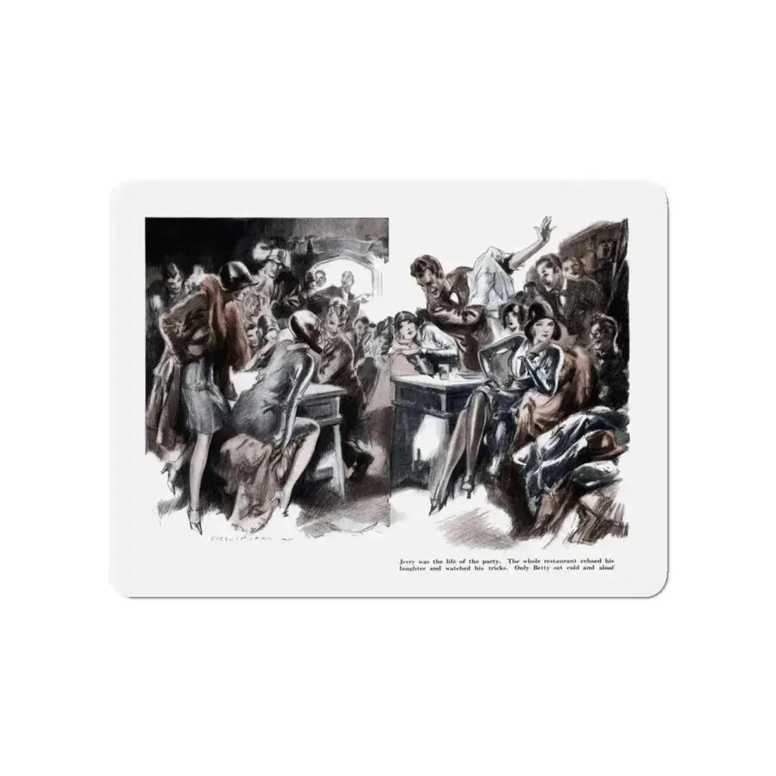 Can't You Be Serious (2), Smart Set Magazine, February 1930 (Magazine Illustration) Refrigerator Magnet - The Sticker Space