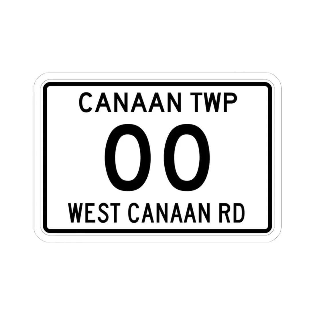 Canaan Township Morrow County Ohio route shield template (Ohio) (Road Sign) STICKER Vinyl Kiss-Cut Decal 4 Inch White - The Sticker Space