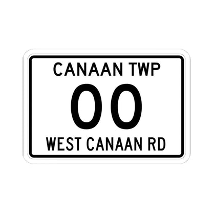 Canaan Township Morrow County Ohio route shield template (Ohio) (Road Sign) STICKER Vinyl Kiss-Cut Decal 4 Inch White - The Sticker Space
