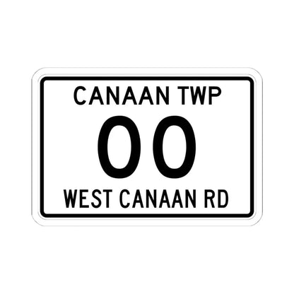 Canaan Township Morrow County Ohio route shield template (Ohio) (Road Sign) STICKER Vinyl Kiss-Cut Decal 6 Inch White - The Sticker Space