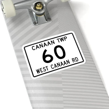 Canaan Township Route 60 Morrow County Ohio (Ohio) (Road Sign) STICKER Vinyl Kiss-Cut Decal - The Sticker Space