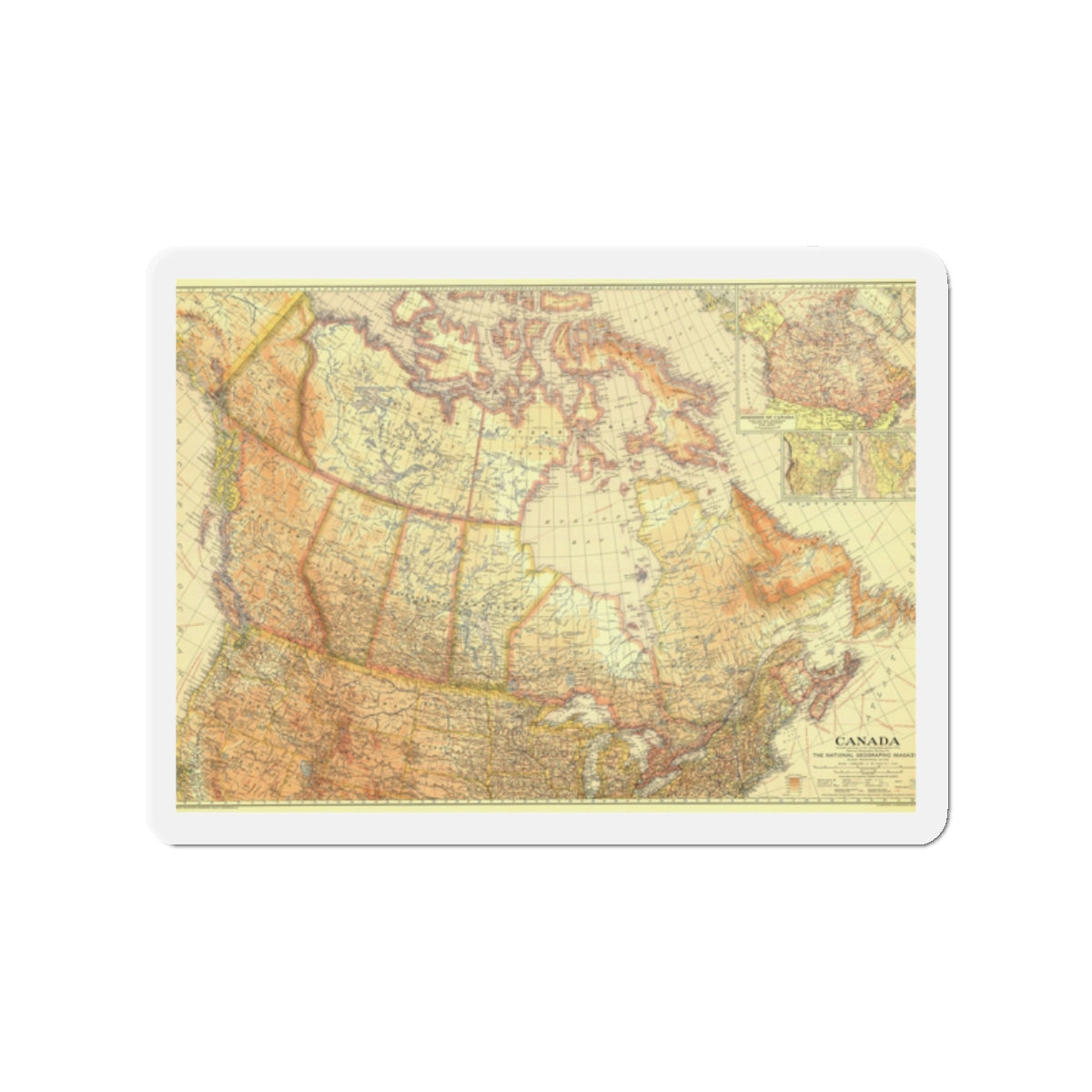 Canada (1936) (Map) Refrigerator Magnet-2" x 2"-The Sticker Space