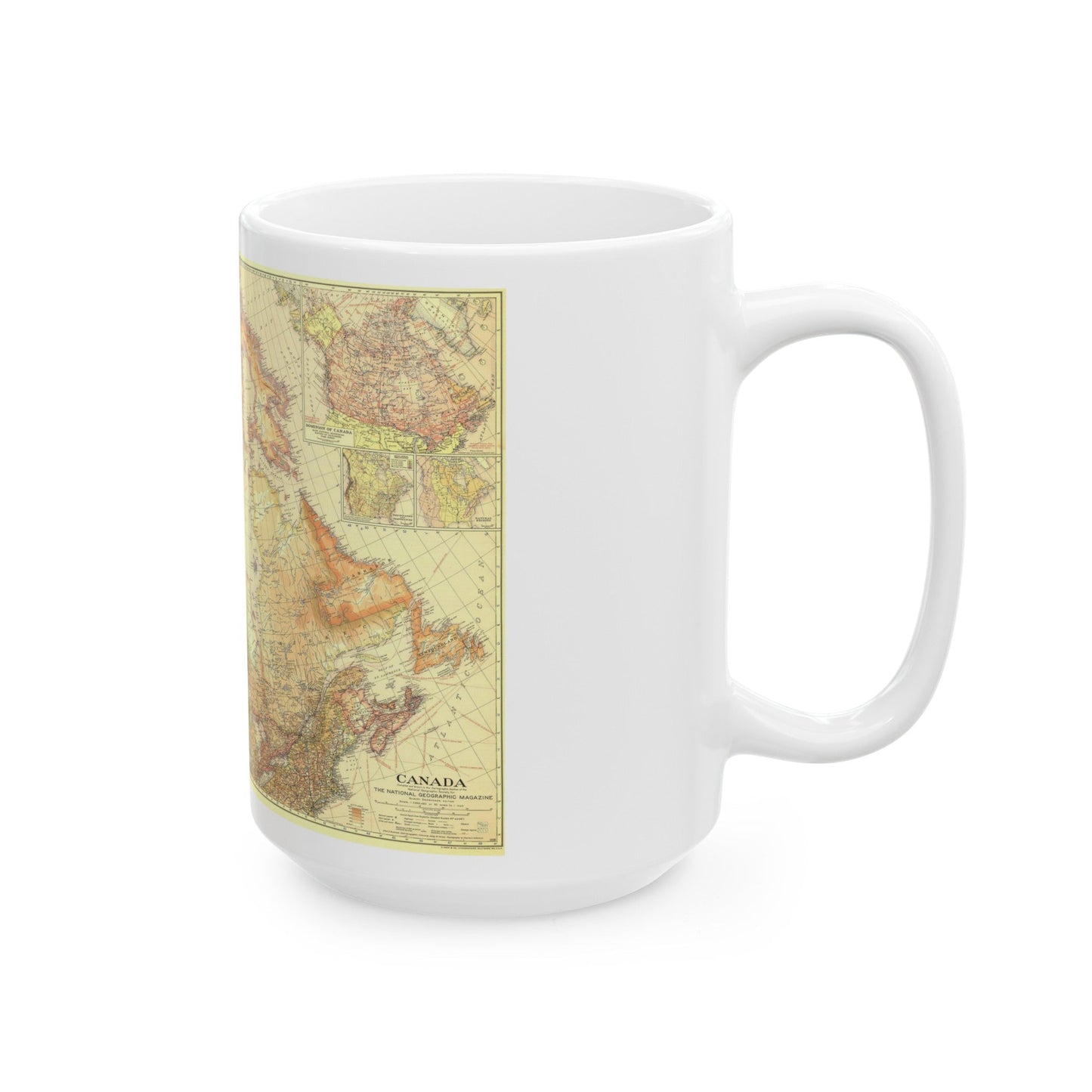 Canada (1936) (Map) White Coffee Mug-The Sticker Space