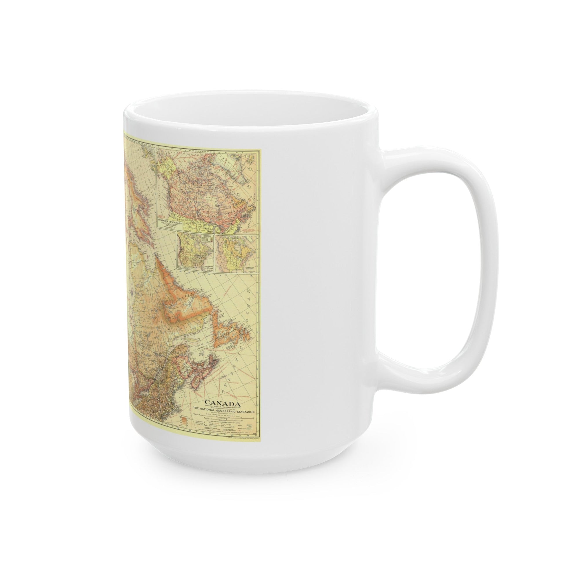 Canada (1936) (Map) White Coffee Mug-The Sticker Space