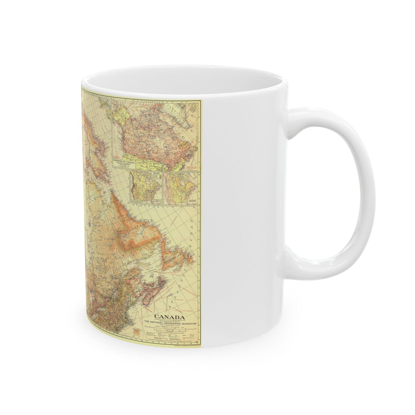 Canada (1936) (Map) White Coffee Mug-The Sticker Space