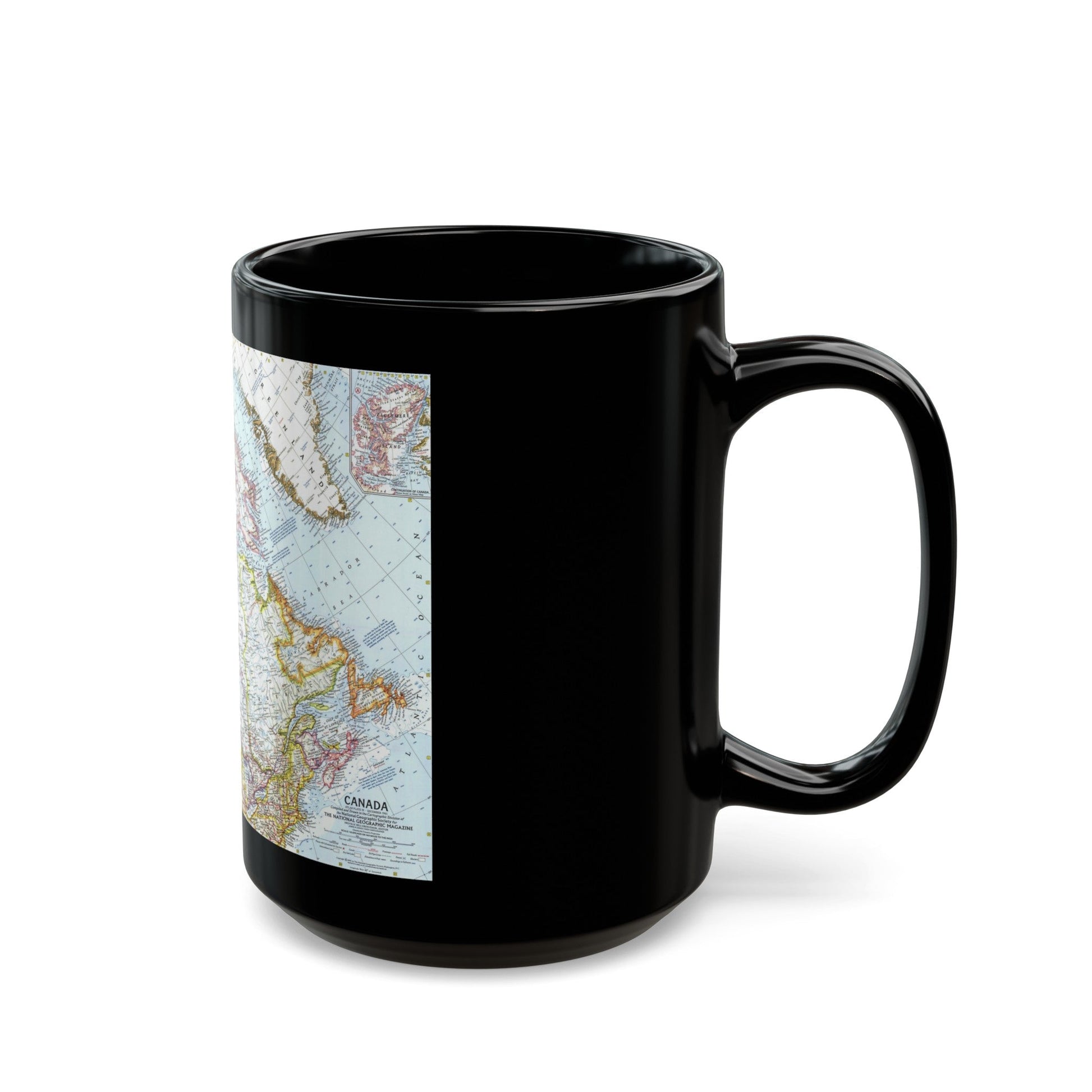 Canada (1961) (Map) Black Coffee Mug-The Sticker Space