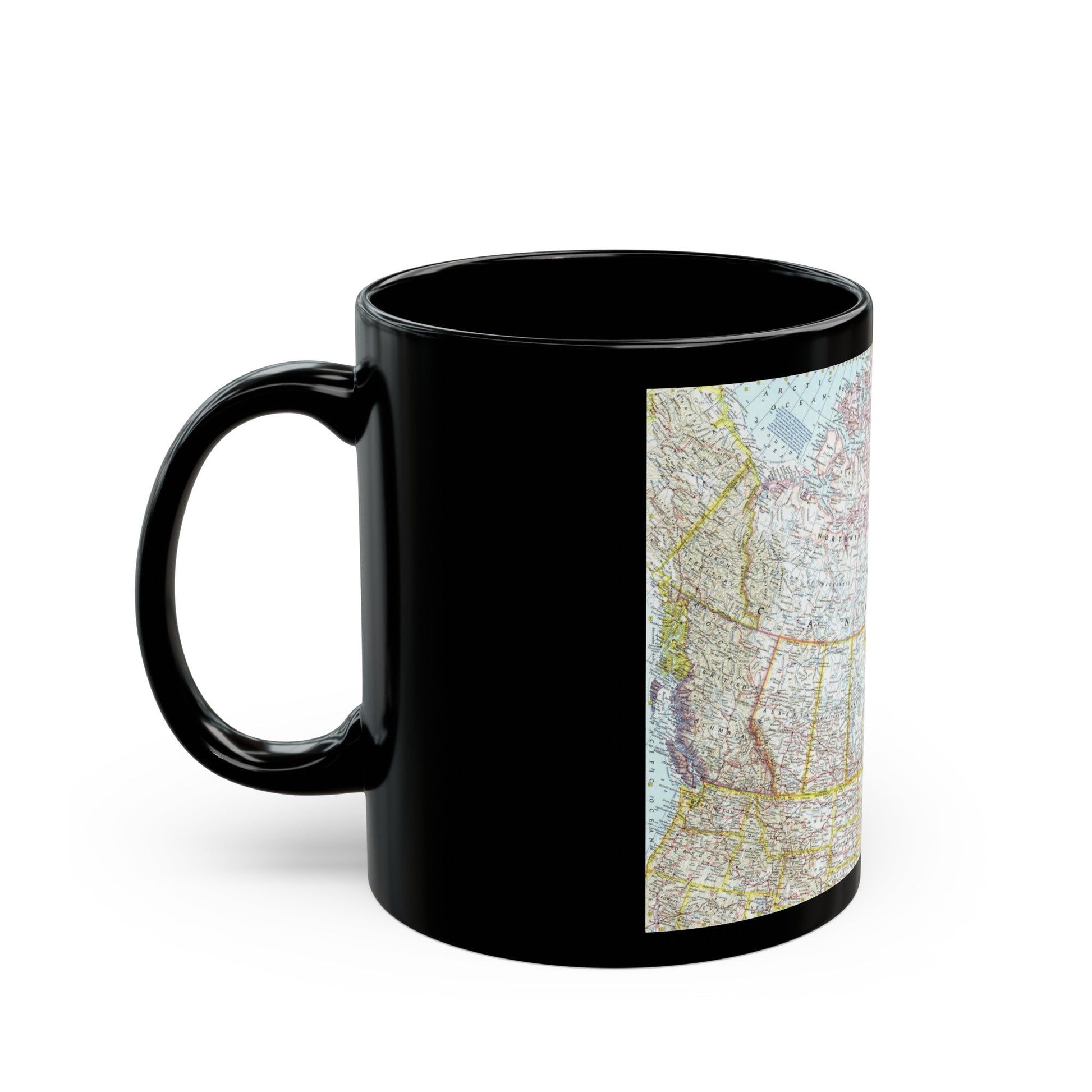 Canada (1961) (Map) Black Coffee Mug-The Sticker Space