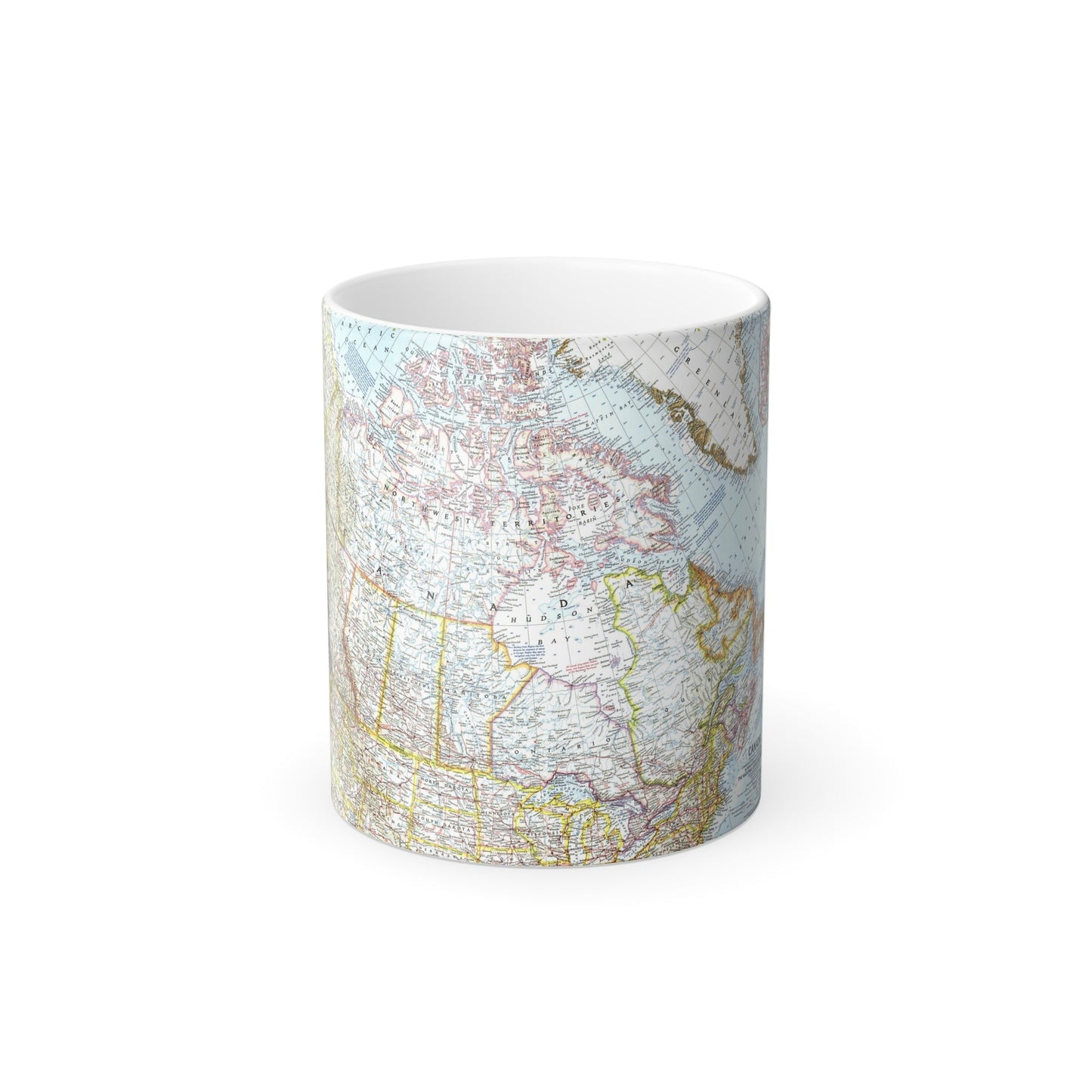 Canada (1961) (Map) Color Changing Mug 11oz-11oz-The Sticker Space