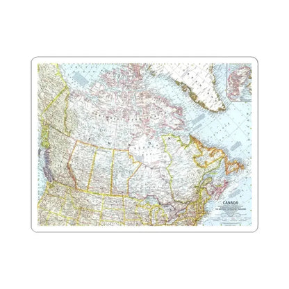 Canada (1961) (Map) STICKER Vinyl Kiss-Cut Decal 4 Inch White - The Sticker Space