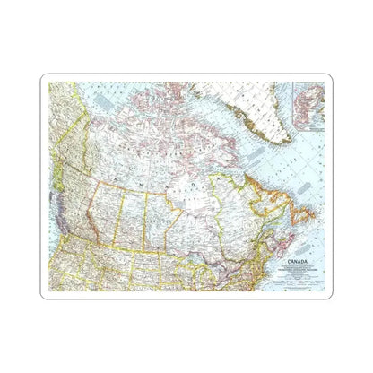 Canada (1961) (Map) STICKER Vinyl Kiss-Cut Decal 6 Inch White - The Sticker Space
