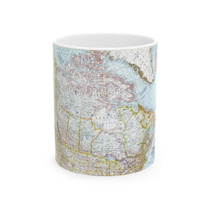 Canada (1961) (Map) White Coffee Mug-11oz-The Sticker Space