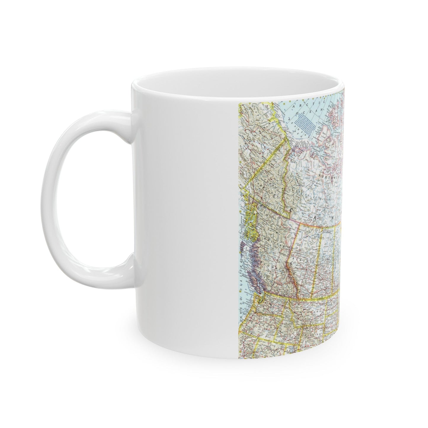 Canada (1961) (Map) White Coffee Mug-The Sticker Space