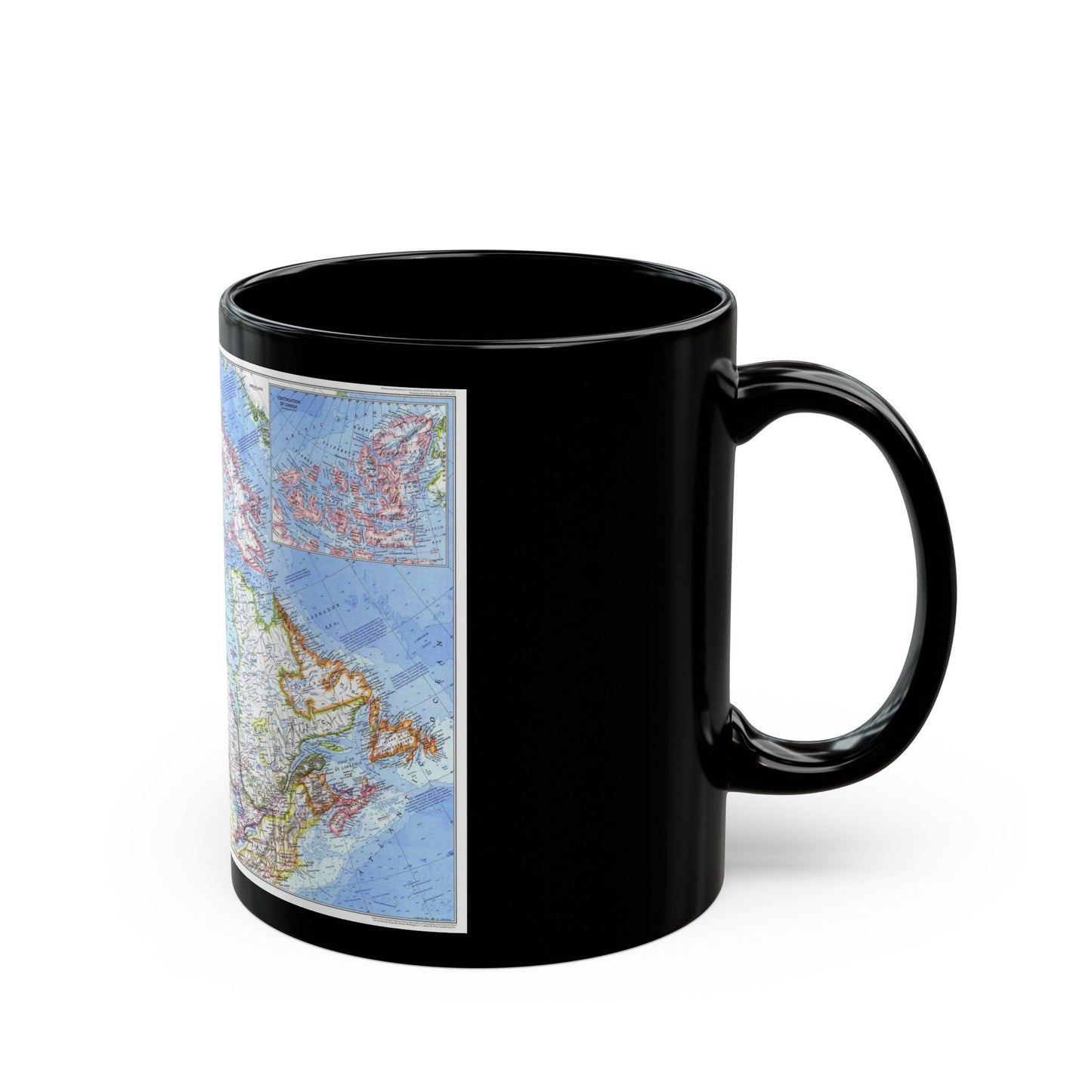 Canada (1972) (Map) Black Coffee Mug-The Sticker Space