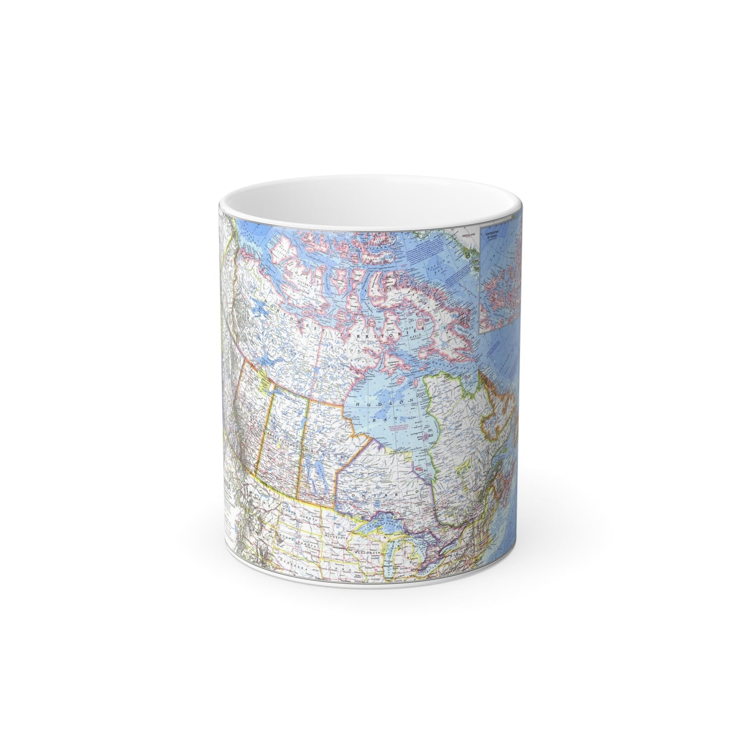 Canada (1972) (Map) Color Changing Mug 11oz-11oz-The Sticker Space